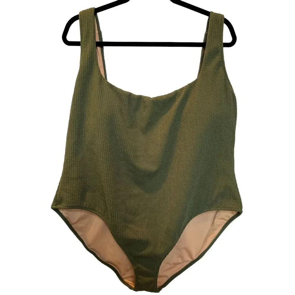 Re-imagined by J. Crew Women's One Piece Swim Suit Green Size 24